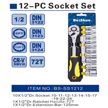 12PCS 1/2 &quot;Socket Set con Socket &amp; Ratchet &amp; Extension Bar